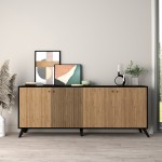 ΜΠΟΥΦΕΣ ΜΕΛΑΜΙΝΗΣ KRUDEN HM9446.11 ΜΑΥΡΟ-ΦΥΣΙΚΟ 180x40x78.6Υεκ. ΜΠΟΥΦΕΣ ΜΕΛΑΜΙΝΗΣ KRUDEN HM9446.11 ΜΑΥΡΟ-ΦΥΣΙΚΟ 180x40x78.6Υεκ.