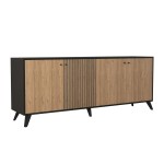 ΜΠΟΥΦΕΣ ΜΕΛΑΜΙΝΗΣ KRUDEN HM9446.11 ΜΑΥΡΟ-ΦΥΣΙΚΟ 180x40x78.6Υεκ. ΜΠΟΥΦΕΣ ΜΕΛΑΜΙΝΗΣ KRUDEN HM9446.11 ΜΑΥΡΟ-ΦΥΣΙΚΟ 180x40x78.6Υεκ.