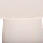 ΤΡΑΠΕΖΙ ΤΡΑΠΕΖΑΡΙΑΣ ΣΤΡΟΓΓΥΛΟ SEPPO HM18154.02 FIBER CEMENT ΛΕΥΚΟ--Φ119,5x75,5Υεκ.