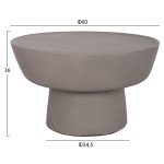 ΤΡΑΠΕΖΙ ΣΑΛΟΝΙΟΥ PIRSON HM18155.03 FIBER CEMENT ΣΕ ΓΚΡΙ--Φ60x36Υεκ.