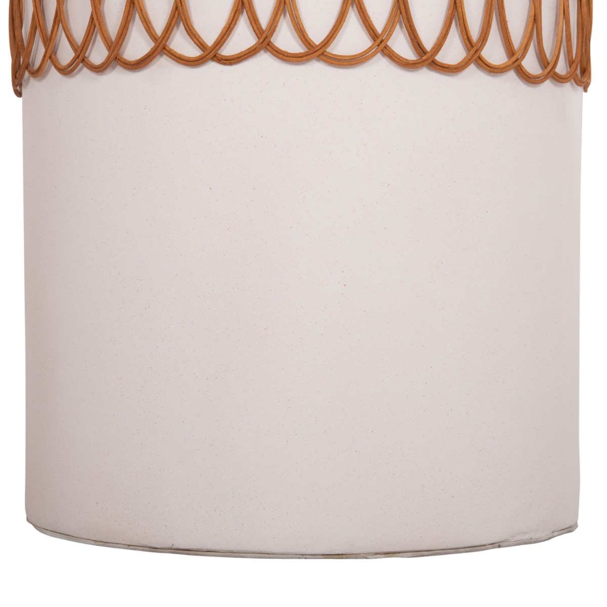 ΒΟΗΘΗΤΙΚΟ ΤΡΑΠΕΖΙ PRILEP HM18159.02 FIBER CEMENT ΛΕΥΚΟ & RATTAN--Φ60x76,5Υεκ