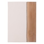 ΒΟΗΘΗΤΙΚΟ ΤΡΑΠΕΖΙ LEIA HM18163.02 FIBER CEMENT ΛΕΥΚΟ-ΞΥΛΟ TEAK 32.5x32.5x46Υεκ.
