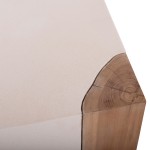 ΒΟΗΘΗΤΙΚΟ ΤΡΑΠΕΖΙ LEIA HM18163.02 FIBER CEMENT ΛΕΥΚΟ-ΞΥΛΟ TEAK 32.5x32.5x46Υεκ.