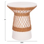 ΒΟΗΘΗΤΙΚΟ ΤΡΑΠΕΖΙ ΣΤΡΟΓΓΥΛΟ DELIA HM18167.02 FIBER CEMENT ΛΕΥΚΟ & RATTAN Φ40x45Υεκ ΒΟΗΘΗΤΙΚΟ ΤΡΑΠΕΖΙ ΣΤΡΟΓΓΥΛΟ DELIA HM18167.02 FIBER CEMENT ΛΕΥΚΟ & RATTAN Φ40x45Υεκ