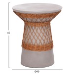 ΒΟΗΘΗΤΙΚΟ ΤΡΑΠΕΖΙ ΣΤΡΟΓΓΥΛΟ DELIA HM18167.03 FIBER CEMENT ΓΚΡΙ & RATTAN Φ40x45Υεκ ΒΟΗΘΗΤΙΚΟ ΤΡΑΠΕΖΙ ΣΤΡΟΓΓΥΛΟ DELIA HM18167.03 FIBER CEMENT ΓΚΡΙ & RATTAN Φ40x45Υεκ