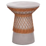 ΒΟΗΘΗΤΙΚΟ ΤΡΑΠΕΖΙ ΣΤΡΟΓΓΥΛΟ DELIA HM18167.03 FIBER CEMENT ΓΚΡΙ & RATTAN Φ40x45Υεκ ΒΟΗΘΗΤΙΚΟ ΤΡΑΠΕΖΙ ΣΤΡΟΓΓΥΛΟ DELIA HM18167.03 FIBER CEMENT ΓΚΡΙ & RATTAN Φ40x45Υεκ