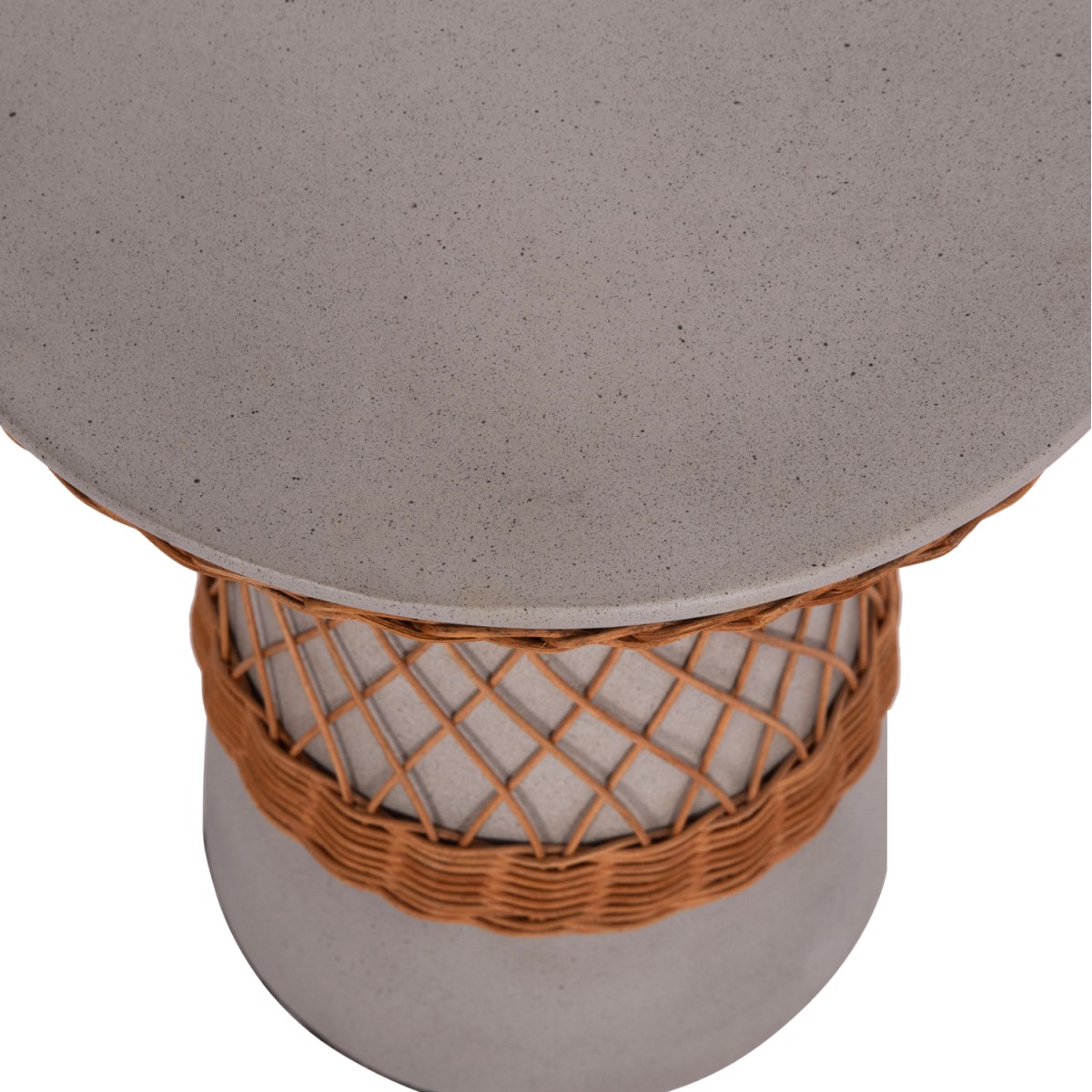 ΒΟΗΘΗΤΙΚΟ ΤΡΑΠΕΖΙ ΣΤΡΟΓΓΥΛΟ DELIA HM18167.03 FIBER CEMENT ΓΚΡΙ & RATTAN Φ40x45Υεκ ΒΟΗΘΗΤΙΚΟ ΤΡΑΠΕΖΙ ΣΤΡΟΓΓΥΛΟ DELIA HM18167.03 FIBER CEMENT ΓΚΡΙ & RATTAN Φ40x45Υεκ