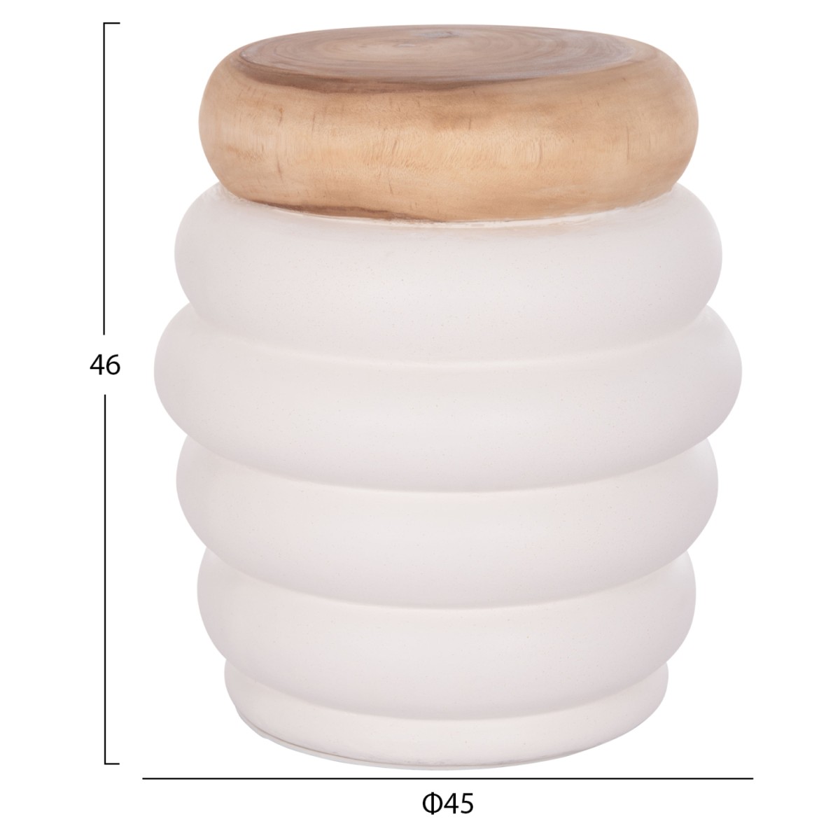 ΤΡΑΠΕΖΙ ΒΟΗΘΗΤΙΚΟ PUFFAT HM18172.02 FIBER CEMENT ΛΕΥΚΟ- ΞΥΛΟ TEAK TOP Φ45x46Υεκ. ΤΡΑΠΕΖΙ ΒΟΗΘΗΤΙΚΟ PUFFAT HM18172.02 FIBER CEMENT ΛΕΥΚΟ- ΞΥΛΟ TEAK TOP Φ45x46Υεκ.