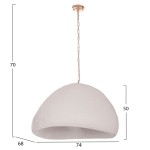 ΦΩΤΙΣΤΙΚΟ ΟΡΟΦΗΣ ΚΡΕΜΑΣΤΟ JAYLEN HM4703.02XL FIBER CEMENT ΛΕΥΚΟ 74x68x50-70Υεκ.