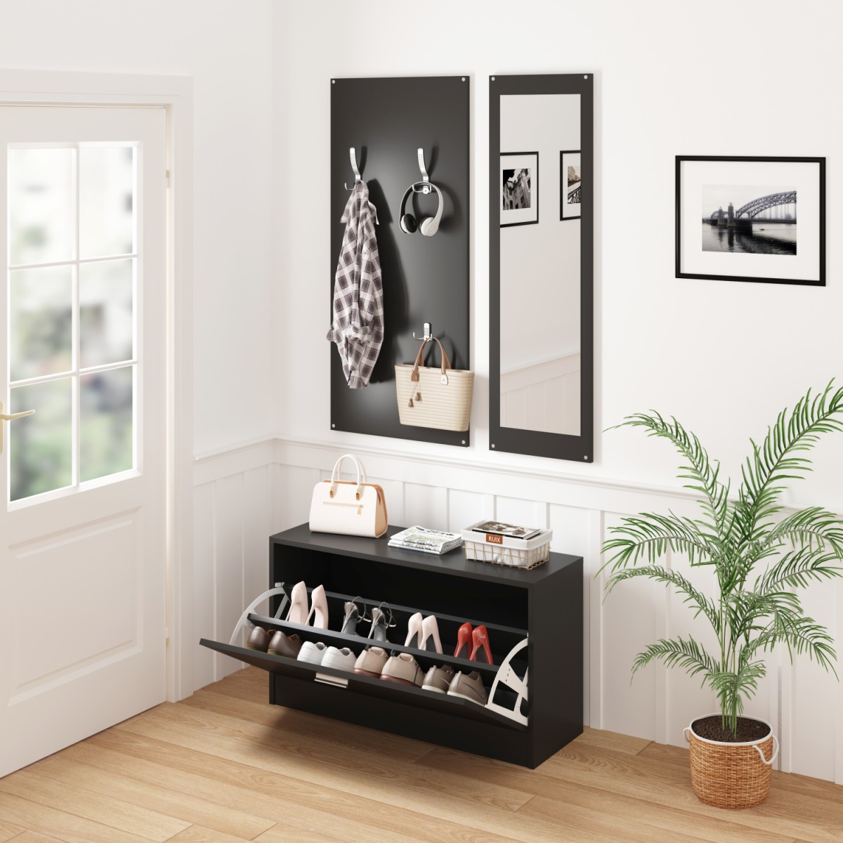 ΣΕΤ ΕΙΣΟΔΟΥ ΜΕ ΚΑΘΡΕΠΤΗ VERN HM2476.02 ΜΕΛΑΜΙΝΗ ΣΕ WENGE 80x27x175Υεκ ΣΕΤ ΕΙΣΟΔΟΥ ΜΕ ΚΑΘΡΕΠΤΗ VERN HM2476.02 ΜΕΛΑΜΙΝΗ ΣΕ WENGE 80x27x175Υεκ