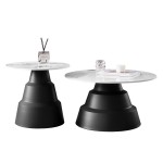 ΣΕΤ 2 ΤΡΑΠΕΖΙΑ ΣΑΛΟΝΙΟΥ LIDOX HM18306.02 SINTERED STONE TOP- SNOW WHITE ΧΡΩΜΑ Φ50 & Φ70