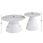 ΣΕΤ 2 ΤΡΑΠΕΖΙΑ ΣΑΛΟΝΙΟΥ LIDOX HM18306.01 SINTERED STONE TOPS KAI ΒΑΣΕΙΣ--ΛΕΥΚΑ Φ50 & Φ70