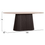 ΤΡΑΠΕΖΙ ΟΒΑΛ CATER HM18320 ΚΕΡΑΜΙΚΟ TOP ΟΨΗ ΤΡΑΒΕΡΤΙΝΑΣ-MDF ΒΑΣΗ 180x90x74Υεκ