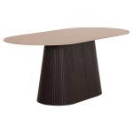 ΤΡΑΠΕΖΙ ΟΒΑΛ CATER HM18320 ΚΕΡΑΜΙΚΟ TOP ΟΨΗ ΤΡΑΒΕΡΤΙΝΑΣ-MDF ΒΑΣΗ 180x90x74Υεκ