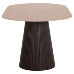 ΤΡΑΠΕΖΙ ΟΒΑΛ CATER HM18320 ΚΕΡΑΜΙΚΟ TOP ΟΨΗ ΤΡΑΒΕΡΤΙΝΑΣ-MDF ΒΑΣΗ 180x90x74Υεκ