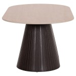 ΤΡΑΠΕΖΙ ΣΑΛΟΝΙΟΥ ΟΒΑΛ CATER HM18321 ΚΕΡΑΜΙΚΟ TOP ΟΨΗ ΤΡΑΒΕΡΤΙΝΑΣ-MDF ΒΑΣΗ 120x60x46Υεκ