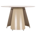 ΤΡΑΠΕΖΙ ΤΡΑΠΕΖΑΡΙΑΣ ΣΤΡΟΓΓΥΛΟ SEDAR HM18326 ΚΕΡΑΜΙΚΟ TOP--ΚΡΕΜ ΜΕΤΑΛ.ΠΟΔΙΑ Φ120x78Υ