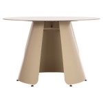 ΤΡΑΠΕΖΙ ΤΡΑΠΕΖΑΡΙΑΣ ΣΤΡΟΓΓΥΛΟ SEDAR HM18326 ΚΕΡΑΜΙΚΟ TOP--ΚΡΕΜ ΜΕΤΑΛ.ΠΟΔΙΑ Φ120x78Υ