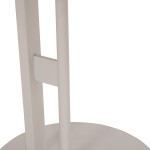 ΒΟΗΘΗΤΙΚΟ ΤΡΑΠΕΖΙ ΟΒΑΛ ALPER HM18328 MDF SONAMA--ΜΕΤΑΛΛΟ ΛΕΥΚΟ 50x50x51Υεκ.