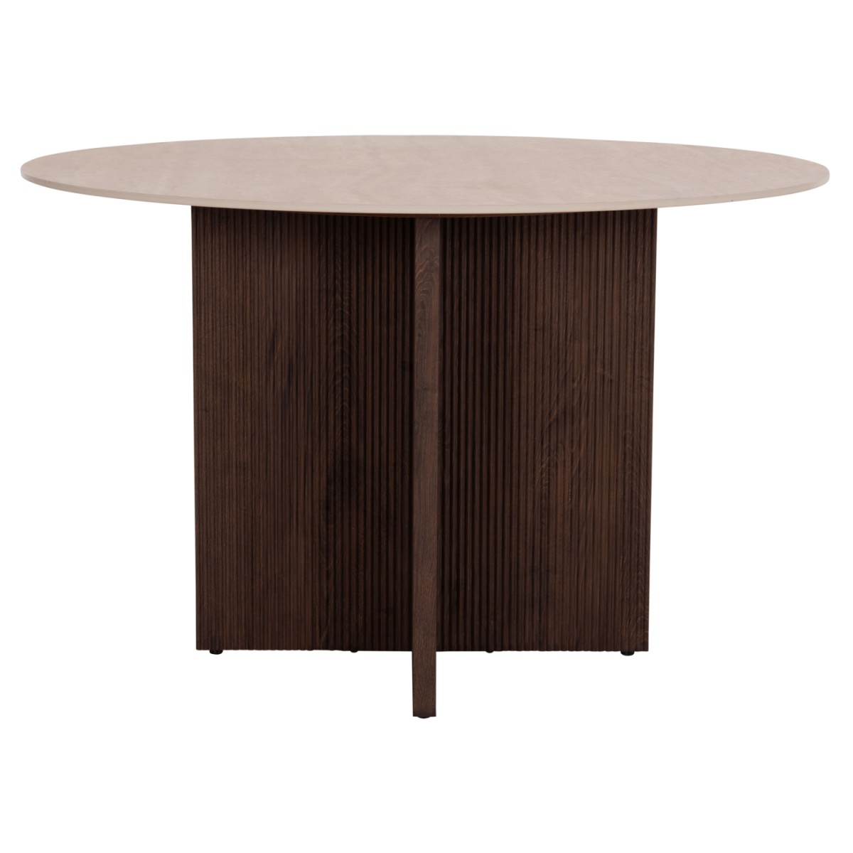 ΤΡΑΠΕΖΙ ΤΡΑΠΕΖΑΡΙΑΣ ΣΤΡΟΓΓΥΛΟ SKY HM18331 ΚΕΡΑΜΙΚΟ TOP ΟΨΗ ΤΡΑΒΕΡΤΙΝΑΣ Φ120x76Υεκ