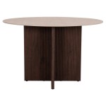 ΤΡΑΠΕΖΙ ΤΡΑΠΕΖΑΡΙΑΣ ΣΤΡΟΓΓΥΛΟ SKY HM18331 ΚΕΡΑΜΙΚΟ TOP ΟΨΗ ΤΡΑΒΕΡΤΙΝΑΣ Φ120x76Υεκ