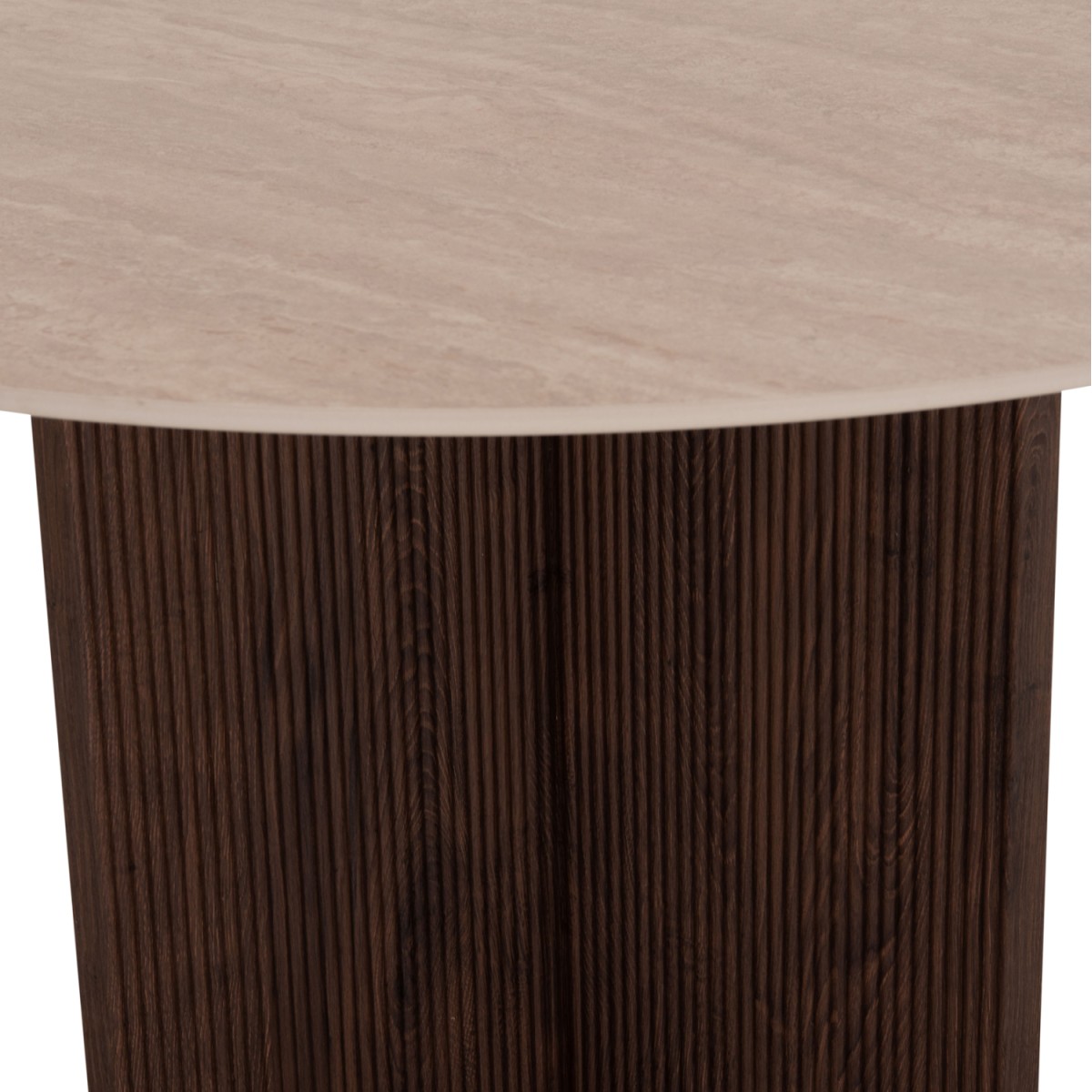 ΤΡΑΠΕΖΙ ΤΡΑΠΕΖΑΡΙΑΣ ΣΤΡΟΓΓΥΛΟ SKY HM18331 ΚΕΡΑΜΙΚΟ TOP ΟΨΗ ΤΡΑΒΕΡΤΙΝΑΣ Φ120x76Υεκ