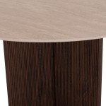 ΤΡΑΠΕΖΙ ΤΡΑΠΕΖΑΡΙΑΣ ΣΤΡΟΓΓΥΛΟ SKY HM18331 ΚΕΡΑΜΙΚΟ TOP ΟΨΗ ΤΡΑΒΕΡΤΙΝΑΣ Φ120x76Υεκ