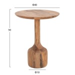 ΣΕΤ 3 ΣΤΡΟΓΓΥΛΑ ΤΡΑΠΕΖΑΚΙΑ ΣΑΛΟΝΙΟΥ GOBLET HM18348 ΞΥΛΟ ΑΚΑΚΙΑΣ Φ50x60Υεκ