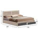 ΚΡΕΒΑΤΙ CAPRI HM312.14 ΜΕ 2 ΣΥΡΤΑΡΙΑ SONAMA-ΑΝΘΡΑΚΙ ΓΙΑ ΣΤΡΩΜΑ 150x200εκ. ΚΡΕΒΑΤΙ CAPRI HM312.14 ΜΕ 2 ΣΥΡΤΑΡΙΑ SONAMA-ΑΝΘΡΑΚΙ ΓΙΑ ΣΤΡΩΜΑ 150x200εκ.