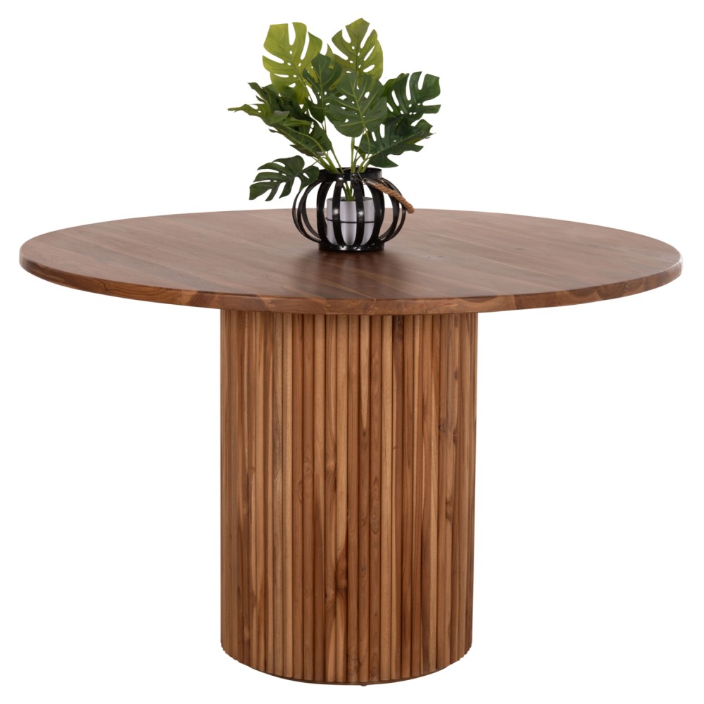 ΤΡΑΠΕΖΙ ΤΡΑΠΕΖΑΡΙΑΣ ΣΤΡΟΓΓΥΛΟ RODER HM9896 ΞΥΛΟ ΤΕΑΚ- 3εκ. πάχος επιφ.- Φ130x79,5Υεκ