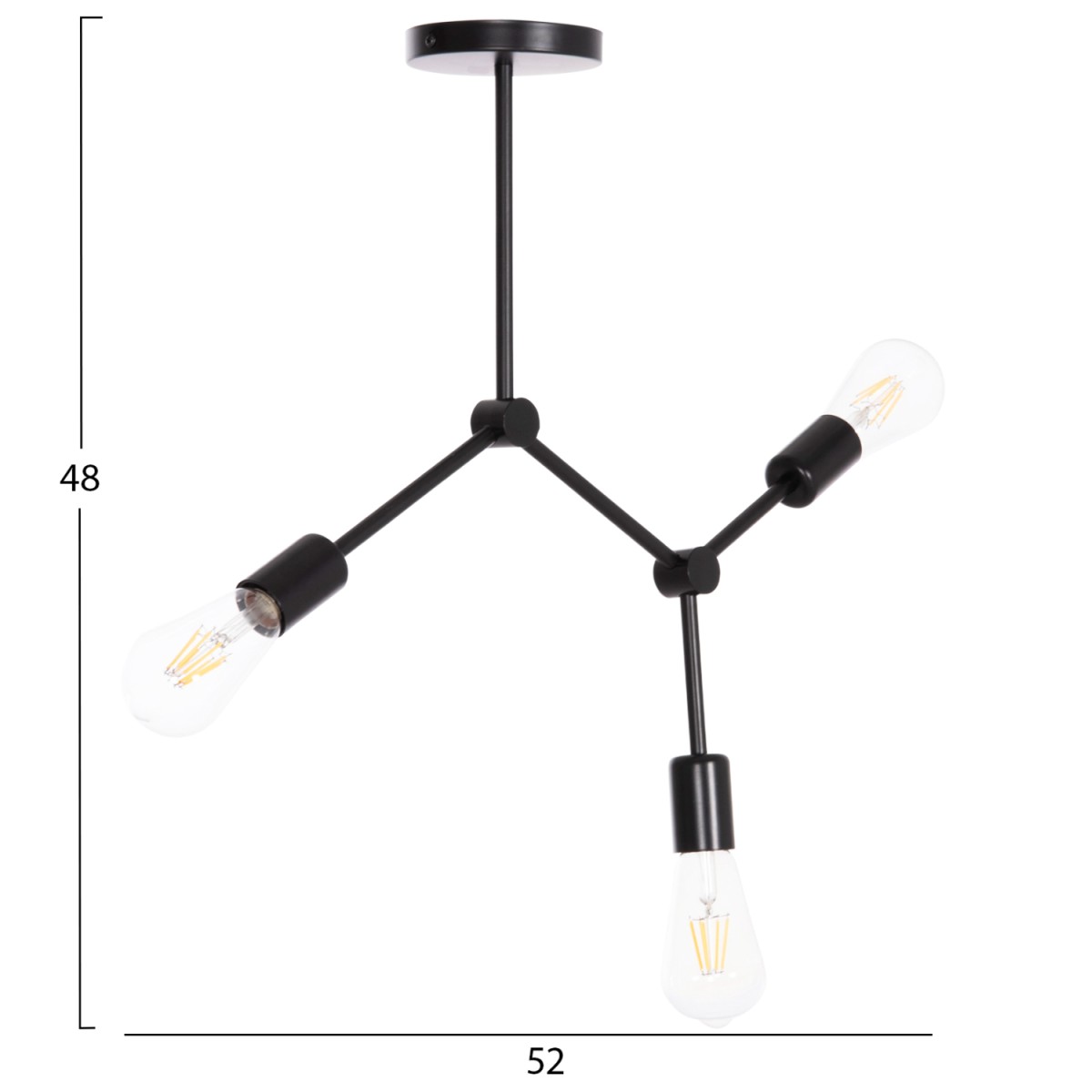 ΦΩΤΙΣΤΙΚΟ ΟΡΟΦΗΣ 3-ΦΩΤΟ LIGHTY HM7404.11 ΜΕΤΑΛΛΟ ΣΕ ΜΑΥΡΟ 52x5x48Υεκ. ΦΩΤΙΣΤΙΚΟ ΟΡΟΦΗΣ 3-ΦΩΤΟ LIGHTY HM7404.11 ΜΕΤΑΛΛΟ ΣΕ ΜΑΥΡΟ 52x5x48Υεκ.
