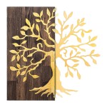 ΔΙΑΚΟΣΜΗΤΙΚΟ ΤΟΙΧΟΥ ΔΕΝΤΡΟ HM4751-ΦΥΛΛΑ ΜΕΤΑΛΛΟΥ ΧΡΥΣΑ-ΞΥΛΟ 58x3(βάθος)x58Υεκ.