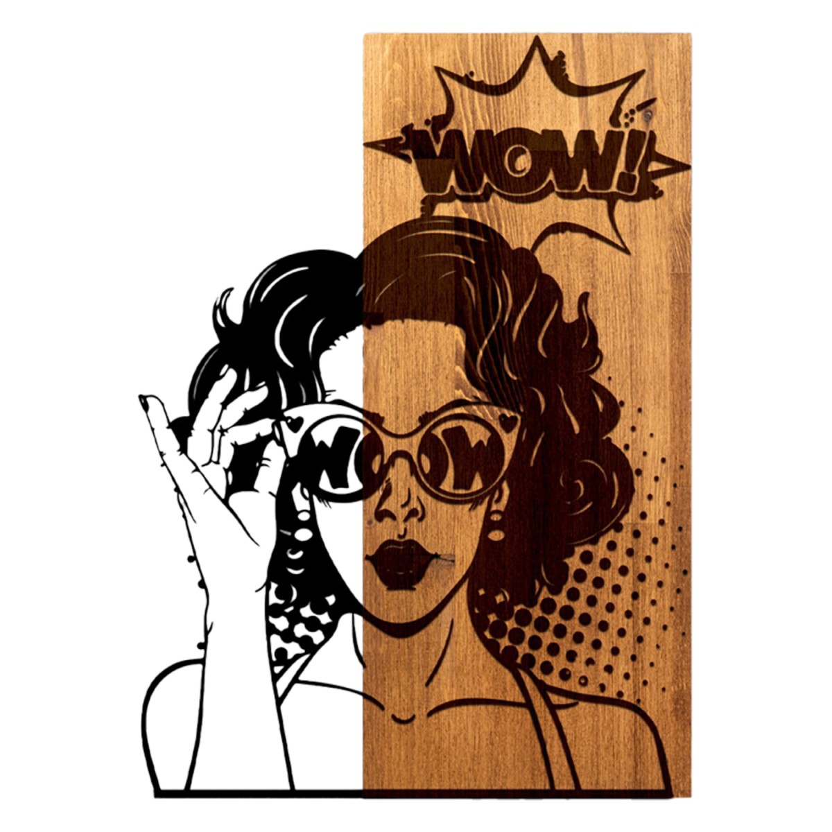 ΔΙΑΚΟΣΜΗΤΙΚΟ ΤΟΙΧΟΥ ΟΨΗ ΓΥΝΑΙΚΑΣ HM4758-ΦΥΛΛΑ ΜΕΤΑΛΛΟΥ ΜΑΥΡΑ-ΞΥΛΟ 42x3(βάθος)x58Υεκ.