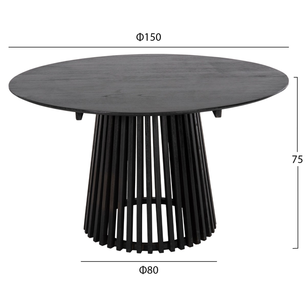 ΤΡΑΠΕΖΙ ΤΡΑΠΕΖΑΡΙΑΣ FRANTZ HM9457.12 ΜΑΣΙΦ MINDI ΞΥΛΟ ΣΕ ΜΑΥΡΟ Φ150x75Υεκ ΤΡΑΠΕΖΙ ΤΡΑΠΕΖΑΡΙΑΣ FRANTZ HM9457.12 ΜΑΣΙΦ MINDI ΞΥΛΟ ΣΕ ΜΑΥΡΟ Φ150x75Υεκ