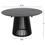 ΤΡΑΠΕΖΙ ΤΡΑΠΕΖΑΡΙΑΣ FRANTZ HM9457.12 ΜΑΣΙΦ MINDI ΞΥΛΟ ΣΕ ΜΑΥΡΟ Φ150x75Υεκ ΤΡΑΠΕΖΙ ΤΡΑΠΕΖΑΡΙΑΣ FRANTZ HM9457.12 ΜΑΣΙΦ MINDI ΞΥΛΟ ΣΕ ΜΑΥΡΟ Φ150x75Υεκ