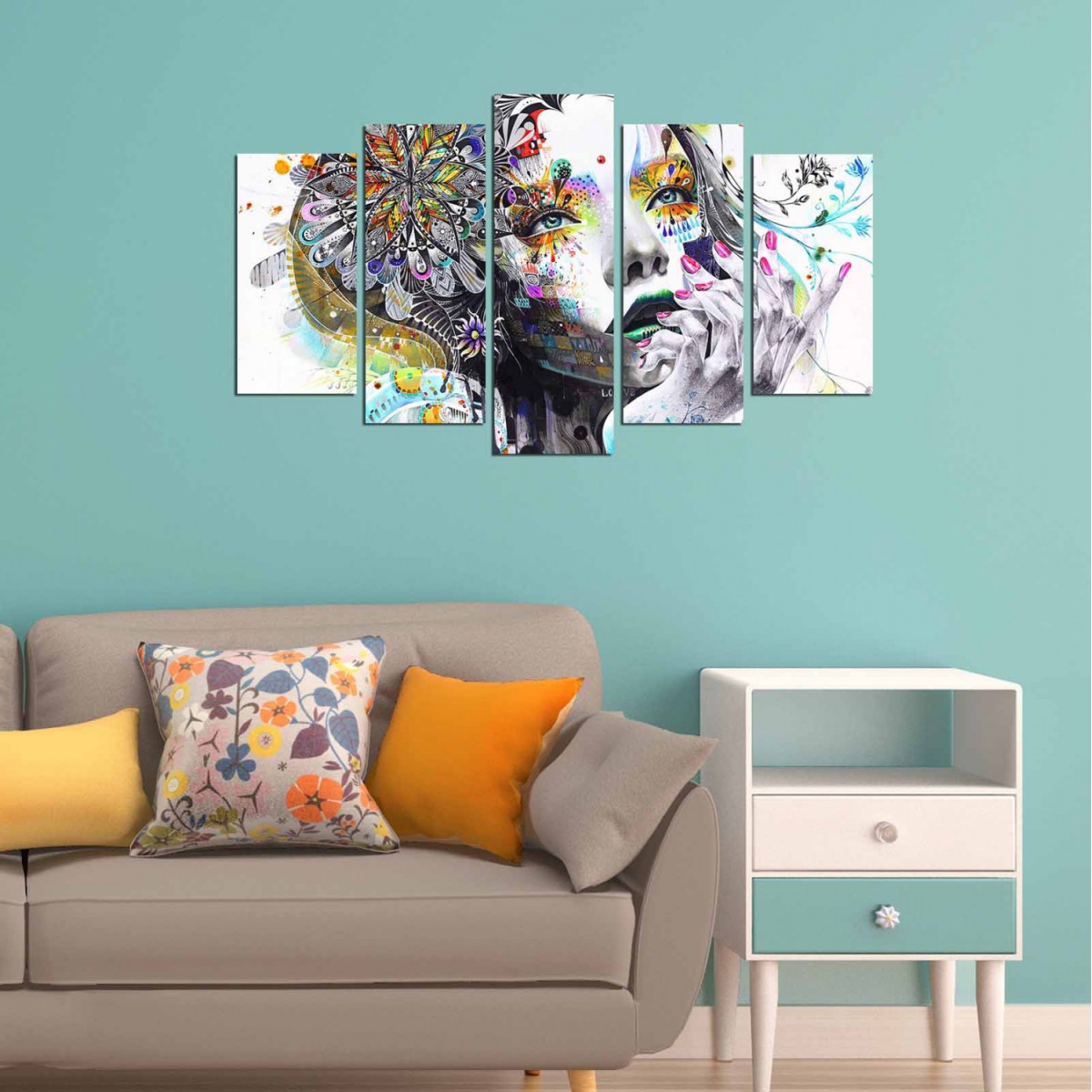 ΠΕΝΤΑΠΤΥΧΟΣ ΠΙΝΑΚΑΣ MDF MODERN DAZZLING BEAUTY GIRL FACE HM7206.04 100X60x3 εκ. ΠΕΝΤΑΠΤΥΧΟΣ ΠΙΝΑΚΑΣ MDF MODERN DAZZLING BEAUTY GIRL FACE HM7206.04 100X60x3 εκ.