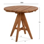 ΤΡΑΠΕΖΙ LEO HM9623.11 ΣΤΡΟΓΓΥΛΟ ΜΑΣΙΦ ΞΥΛΟ ΤΕΑΚ Φ80x75Υεκ. ΤΡΑΠΕΖΙ LEO HM9623.11 ΣΤΡΟΓΓΥΛΟ ΜΑΣΙΦ ΞΥΛΟ ΤΕΑΚ Φ80x75Υεκ.