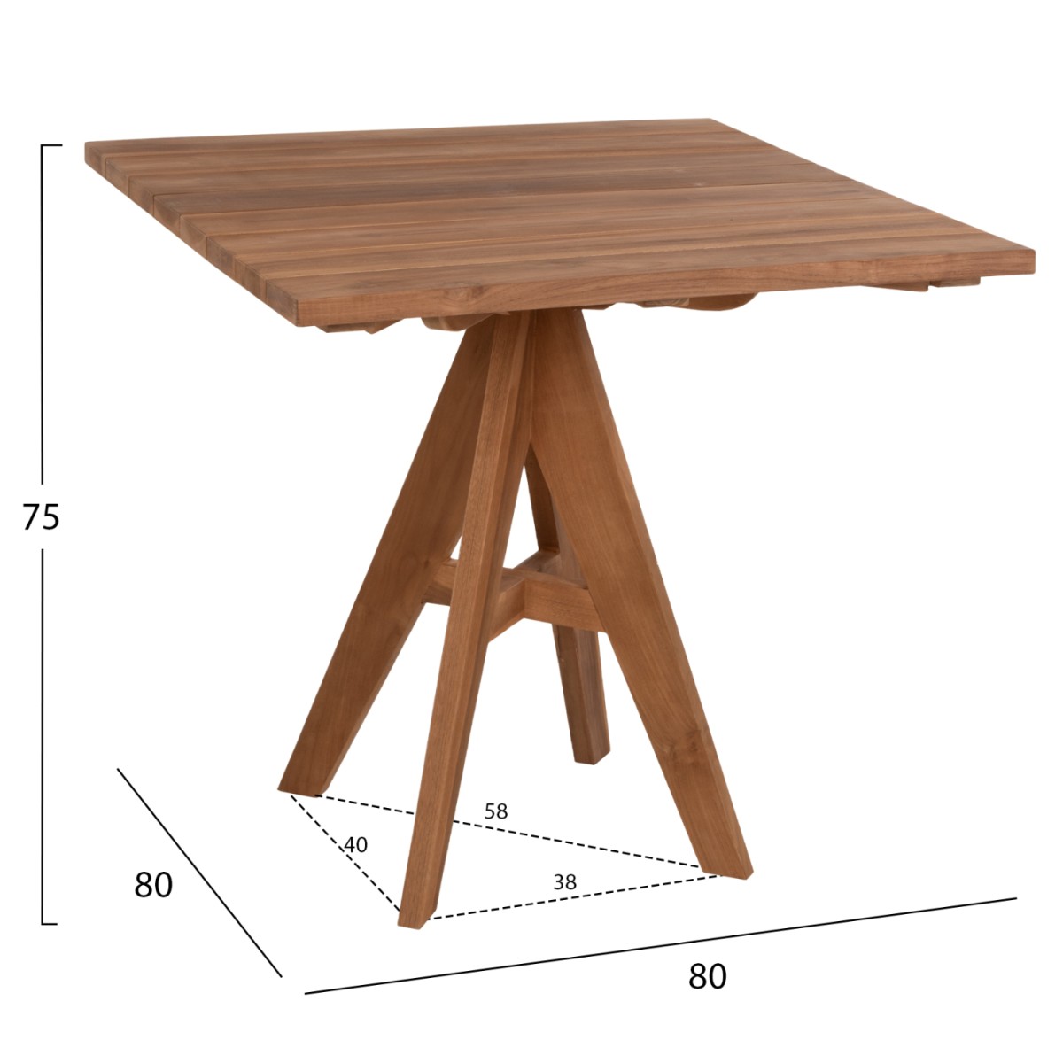ΤΡΑΠΕΖΙ LEO HM9622.11 ΤΕΤΡΑΓΩΝΟ ΜΑΣΙΦ ΞΥΛΟ ΤΕΑΚ 80X80x75Υεκ. ΤΡΑΠΕΖΙ LEO HM9622.11 ΤΕΤΡΑΓΩΝΟ ΜΑΣΙΦ ΞΥΛΟ ΤΕΑΚ 80X80x75Υεκ.