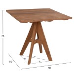 ΤΡΑΠΕΖΙ LEO HM9622.11 ΤΕΤΡΑΓΩΝΟ ΜΑΣΙΦ ΞΥΛΟ ΤΕΑΚ 80X80x75Υεκ. ΤΡΑΠΕΖΙ LEO HM9622.11 ΤΕΤΡΑΓΩΝΟ ΜΑΣΙΦ ΞΥΛΟ ΤΕΑΚ 80X80x75Υεκ.