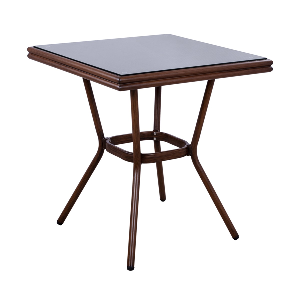 ΤΡΑΠΕΖΙ ΑΛΟΥΜΙΝΙΟΥ HARLOW 70X70X76 BAMBOO LOOK HM5568.03 ΚΑΦΕ ΜΕ ΓΥΑΛΙ ΤΡΑΠΕΖΙ ΑΛΟΥΜΙΝΙΟΥ HARLOW 70X70X76 BAMBOO LOOK HM5568.03 ΚΑΦΕ ΜΕ ΓΥΑΛΙ