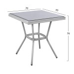 ΤΡΑΠΕΖΙ ΑΛΟΥΜΙΝΙΟΥ HARLOW 70X70X76 BAMBOO LOOK HM5568.01 ΛΕΥΚΗ ΠΑΤΙΝΑ ΜΕ ΓΥΑΛΙ ΤΡΑΠΕΖΙ ΑΛΟΥΜΙΝΙΟΥ HARLOW 70X70X76 BAMBOO LOOK HM5568.01 ΛΕΥΚΗ ΠΑΤΙΝΑ ΜΕ ΓΥΑΛΙ