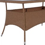 ΤΡΑΠΕΖΙ ΜΕΤΑΛΛΙΚΟ MINSK RATTAN ΜΠΕΖ ΚΑΦΕ HM5507.02 150x90x75 εκ. ΤΡΑΠΕΖΙ ΜΕΤΑΛΛΙΚΟ MINSK RATTAN ΜΠΕΖ ΚΑΦΕ HM5507.02 150x90x75 εκ.