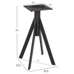 ΒΑΣΗ ΤΡΑΠΕΖΙΟΥ ΜΑΥΡΗ ΜΕΤΑΛΛΙΚΗ ΗΜ5918 37,5x37,5x73Y εκ. ΒΑΣΗ ΤΡΑΠΕΖΙΟΥ ΜΑΥΡΗ ΜΕΤΑΛΛΙΚΗ ΗΜ5918 37,5x37,5x73Y εκ.