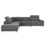 ΚΑΝΑΠΕΣ ΑΡΙΣΤΕΡΗ ΓΩΝΙΑ 5Θ ΜΕ RECLINE LUNARIS HM3316.01L ΓΚΡΙ ΥΦΑΣΜΑ 307x267x94Yεκ