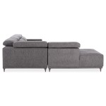 ΚΑΝΑΠΕΣ ΑΡΙΣΤΕΡΗ ΓΩΝΙΑ 5Θ ΜΕ RECLINE LUNARIS HM3316.01L ΓΚΡΙ ΥΦΑΣΜΑ 307x267x94Yεκ