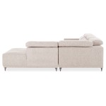 ΚΑΝΑΠΕΣ ΑΡΙΣΤΕΡΗ ΓΩΝΙΑ 5Θ ΜΕ RECLINE LUNARIS HM3316.02L ΕΚΡΟΥ ΥΦΑΣΜΑ 307x267x94Yεκ