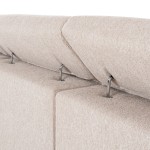 ΚΑΝΑΠΕΣ ΑΡΙΣΤΕΡΗ ΓΩΝΙΑ 5Θ ΜΕ RECLINE LUNARIS HM3316.02L ΕΚΡΟΥ ΥΦΑΣΜΑ 307x267x94Yεκ