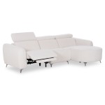 ΚΑΝΑΠΕΣ ΔΕΞΙΑ ΓΩΝΙΑ 3Θ ΜΕ RECLINE VALENTE HM3317.02R ΜΠΕΖ ΥΦΑΣΜΑ 275x160x104Yεκ