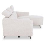 ΚΑΝΑΠΕΣ ΔΕΞΙΑ ΓΩΝΙΑ 3Θ ΜΕ RECLINE VALENTE HM3317.02R ΜΠΕΖ ΥΦΑΣΜΑ 275x160x104Yεκ
