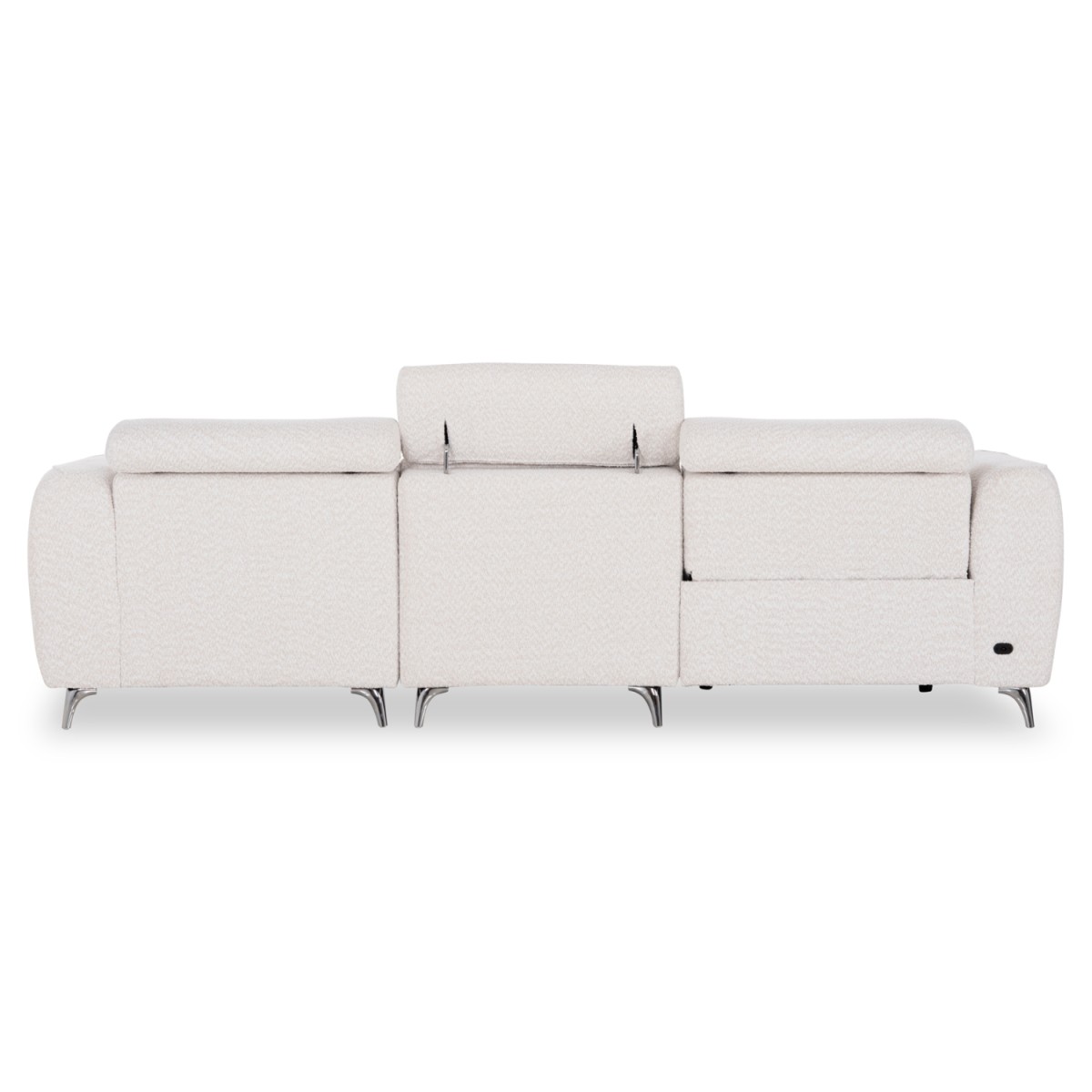 ΚΑΝΑΠΕΣ ΔΕΞΙΑ ΓΩΝΙΑ 3Θ ΜΕ RECLINE VALENTE HM3317.02R ΜΠΕΖ ΥΦΑΣΜΑ 275x160x104Yεκ